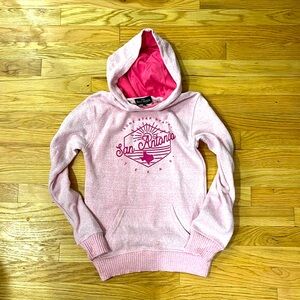 NWOT San Antonio Pink Hoodie Child’s Medium